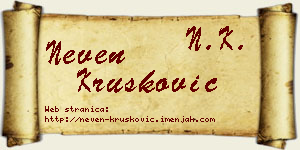 Neven Krušković vizit kartica